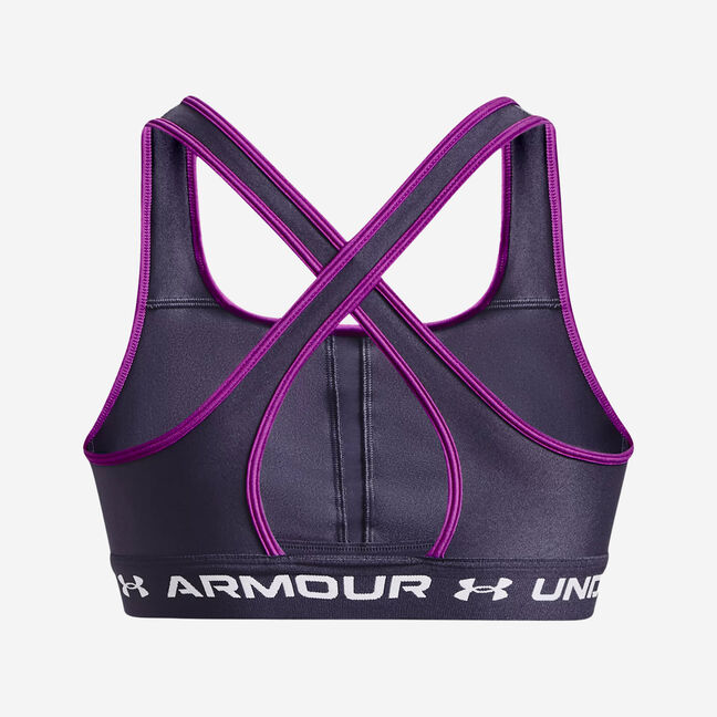 Buy Under Armour Women's Armour® Mid Crossback Sports Bra Purple in KSA -SSS