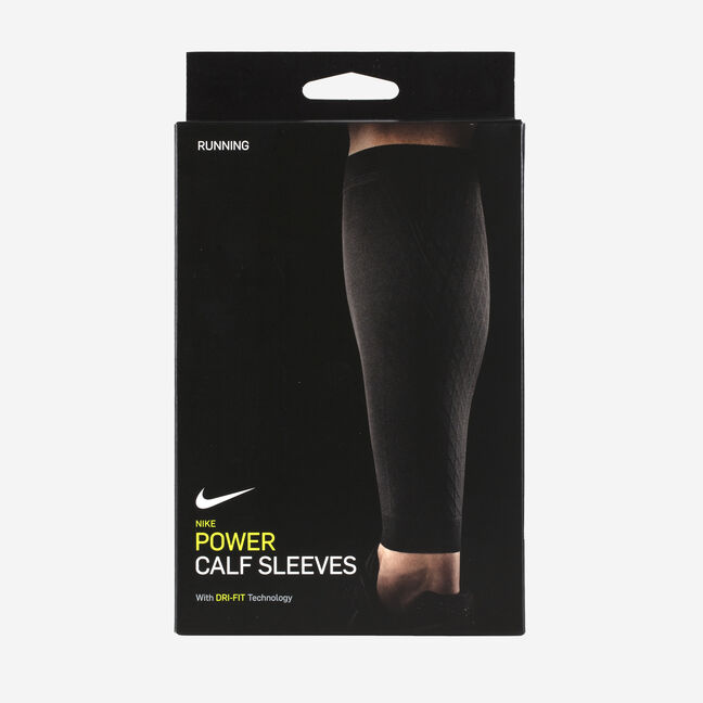 Nike Calf Sleeves Running Adult XL Zoned Support Black/Silver