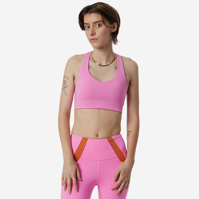 Buy New Balance Women's Fuel Bra, Vibrant Pink, X-Small at