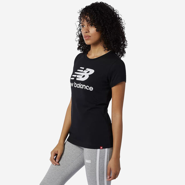 New Balance Essentials Stacked Logo Tee women t-shirt RUNKD online running  store