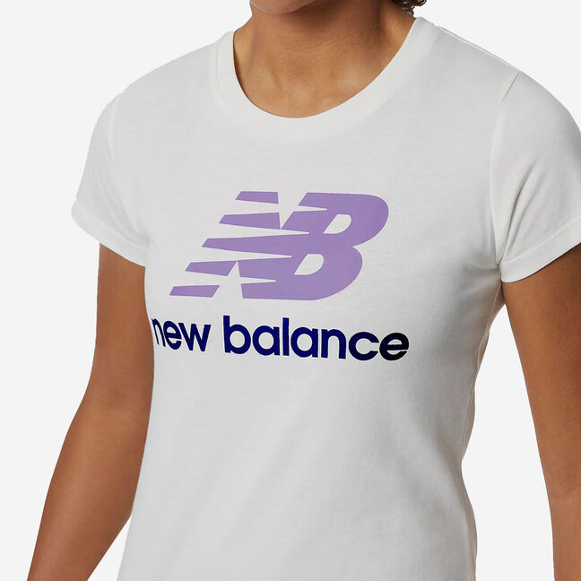 New Balance Essentials Stacked Logo Tee women t-shirt RUNKD online running  store